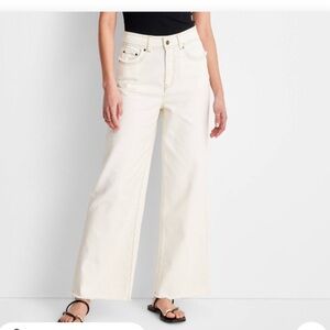 Target Jenny K Lopez Raw Edge Ecru Jeans NWT